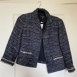 ANN TAYLOR | Blue Tweed Blazer | NWT